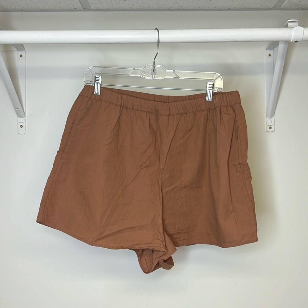 Free People Cargo Shorts in Terracotta Brown